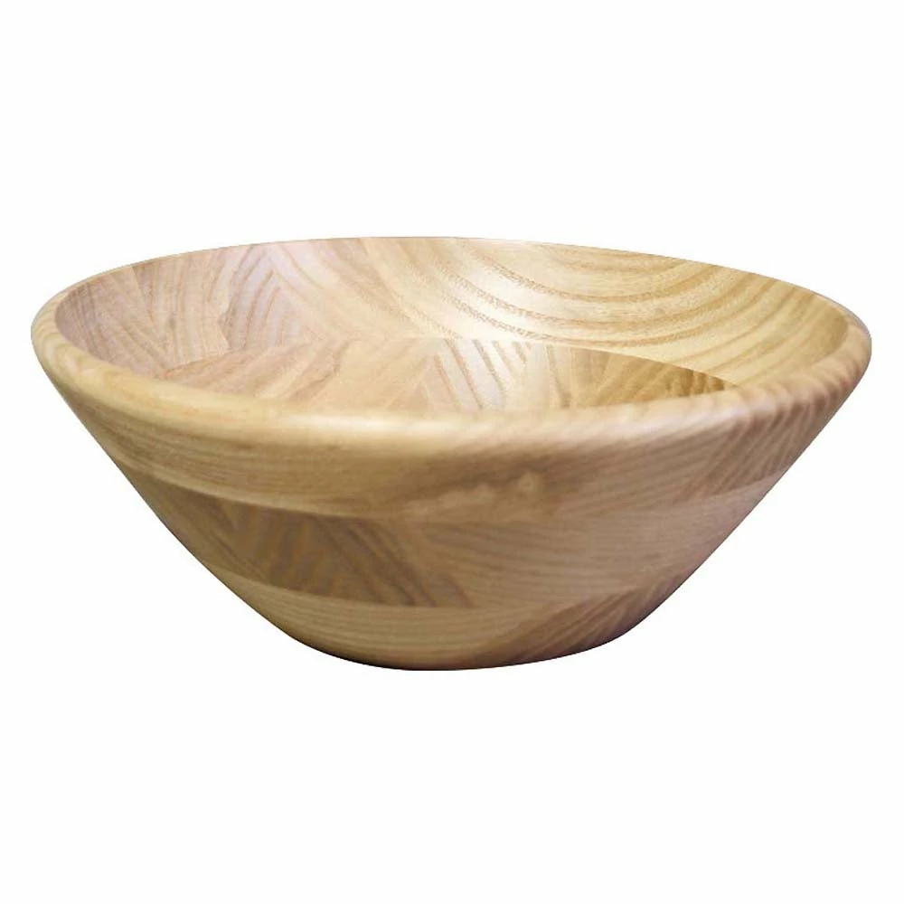 Kijihiki White Ash Salad Bowl With Round Edge 1 Kijihiki White Ash Salad Bowl With Round Edge