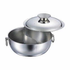 Wadasuke Stainless Steel Induction Shabu Shabu Hot Pot With Divider