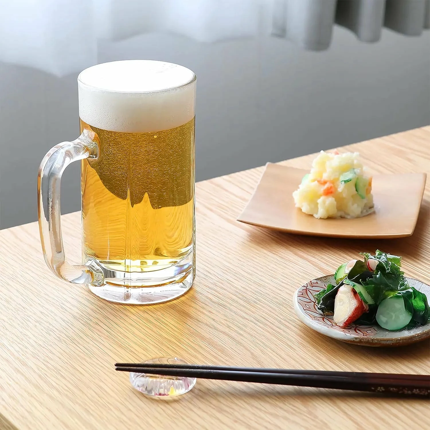 ADERIA Lute Soda-Lime Glass Beer Mug Set Of 3 2 ADERIA Lute Soda-Lime Glass Beer Mug Set Of 3 - Image 2