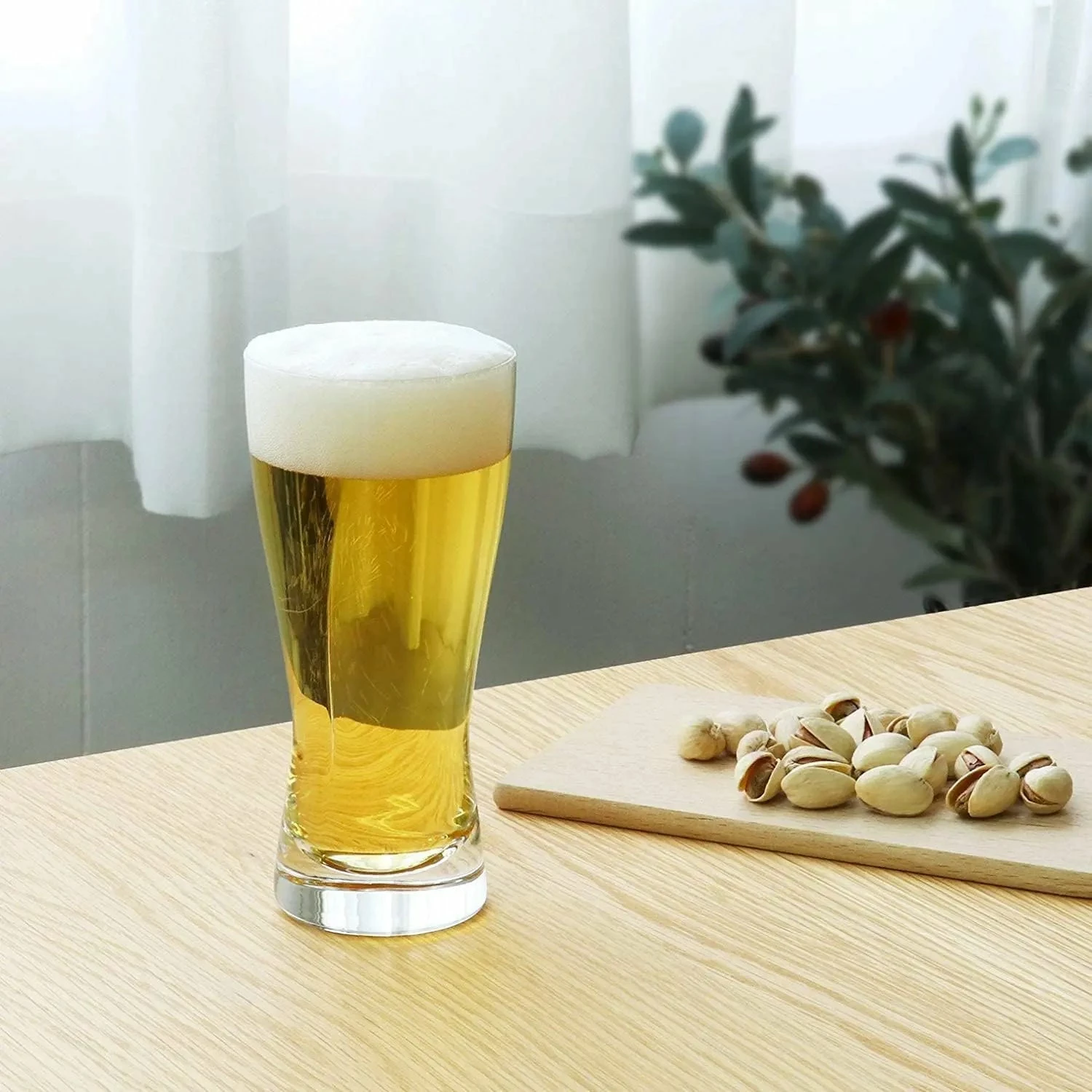 ADERIA Soda-Lime Glass Premium Pilsner Beer Glass Set Of 3 3 ADERIA Soda-Lime Glass Premium Pilsner Beer Glass Set Of 3 - Image 3