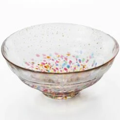 ADERIA Tsugaru Vidro Soda-Lime Glass Gold Leaf Paint Bowl -Global Kitchen Japan Shop ADERIATsugaruVidroSoda LimeGlassBowlwithGoldLeafPaint 3