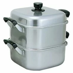 AKAO Aluminium Two-Tier Square Steamer