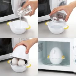 Akebono Microwave Egg Boiler (3 Eggs) -Global Kitchen Japan Shop AkebonoMicrowaveEggBoiler 3Eggs 3