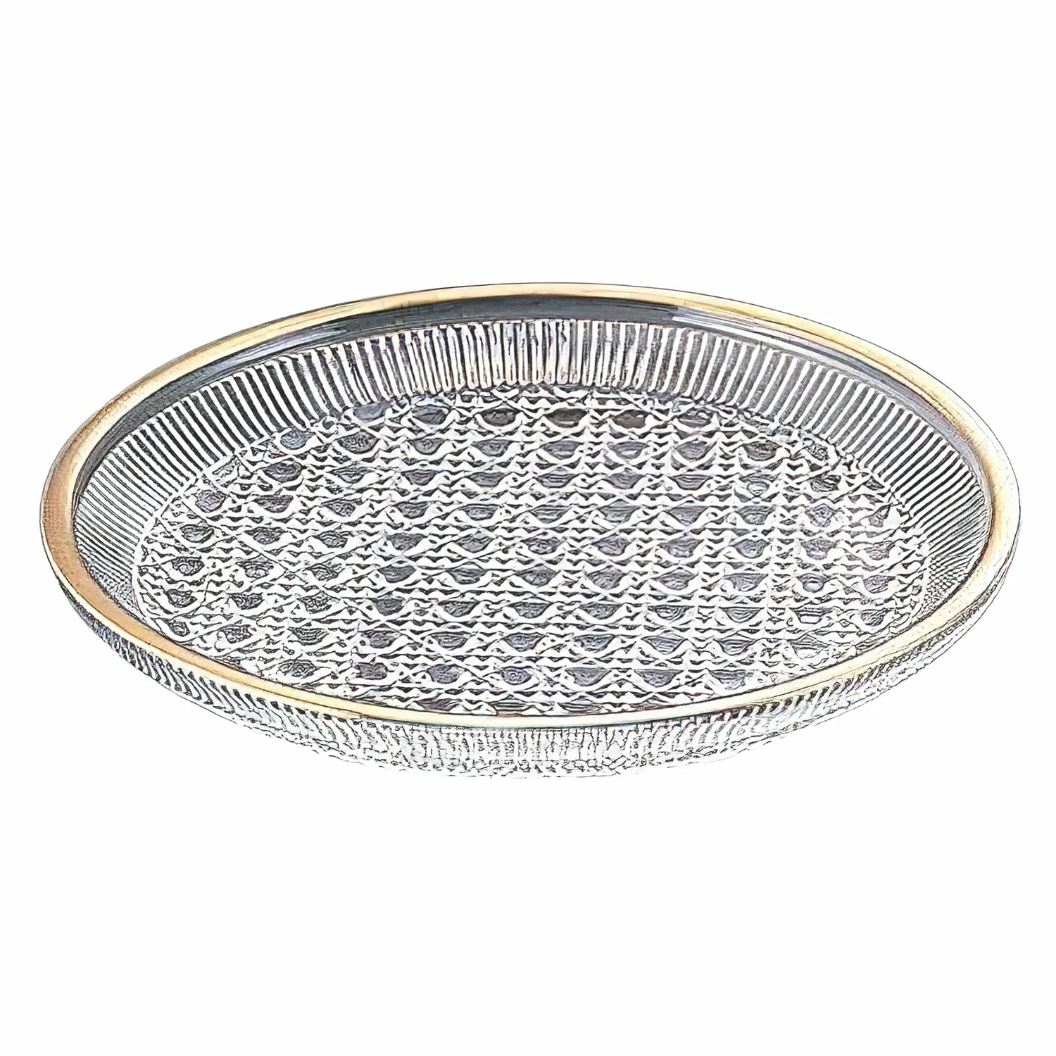 Aoyama Glass Plate Cage Pattern Gold 1 Aoyama Glass Plate Cage Pattern Gold