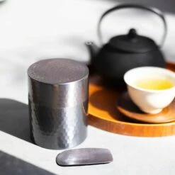 Asahi Copper Loose Tea Leaf Canister Chazutsu Tea Caddy With Caddy Spoon (Gift-Boxed) -Global Kitchen Japan Shop AsahiCopperLooseTeaLeafCanisterChazutsuTeaCaddywithCaddySpoon Gift Boxed 3