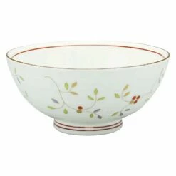 EBM Porcelain Tempered Rice Bowl Nanten 11.5cm