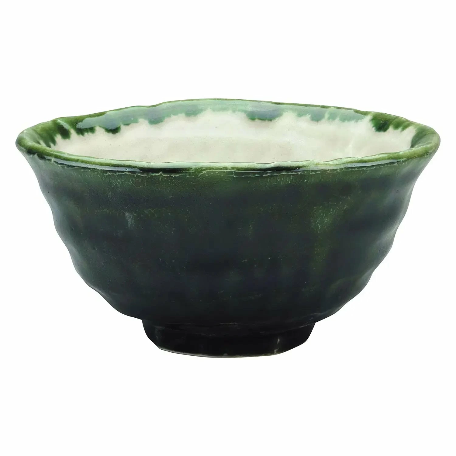 EBM Porcelain Tempered Rice Bowl Oribe 12cm 1 EBM Porcelain Tempered Rice Bowl Oribe 12cm