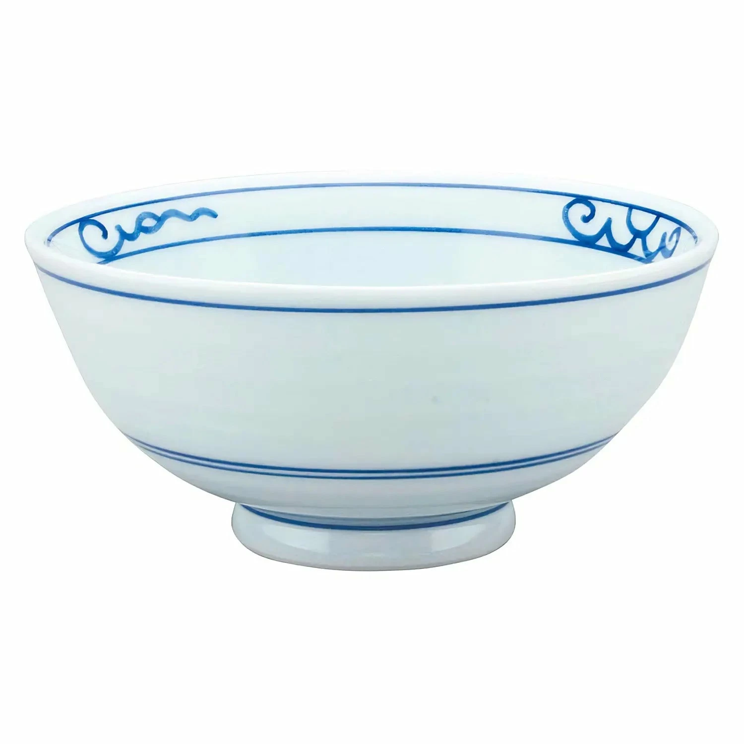 EBM Porcelain Tempered Rice Bowl Sujiiri 11.5cm 1 EBM Porcelain Tempered Rice Bowl Sujiiri 11.5cm