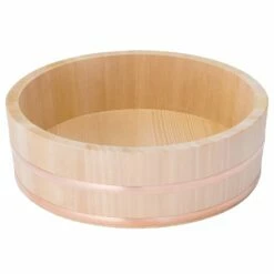 EBM Sawara Cypress Hangiri Wooden Sushi Rice Mixing Bowl