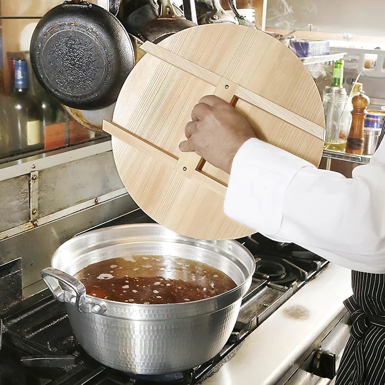 EBM Sawara Cypress Wooden H Shaped Lid 4 EBM Sawara Cypress Wooden H Shaped Lid - Image 4