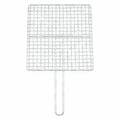 Global Kitchen Japan Shop 16 EBM Stainless Steel Barbecue Grill Mesh Single Handle
