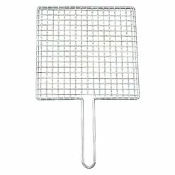 EBM Stainless Steel Chrome Plated Barbecue Grill Mesh Single Handle