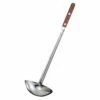 EBM Stainless Steel Double-Sided-Scooping Long Ladle With Wooden Handle