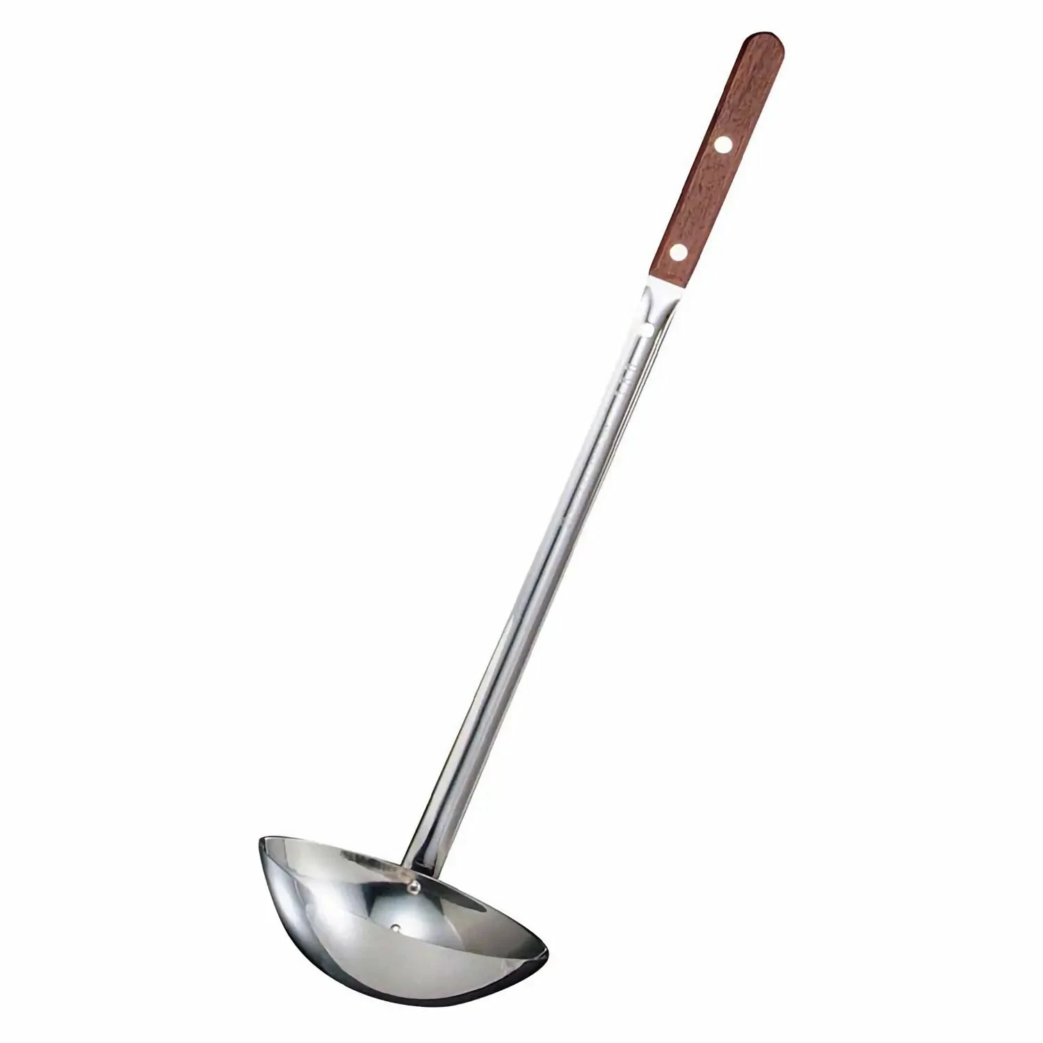 EBM Stainless Steel Double-Sided-Scooping Long Ladle With Wooden Handle 1 EBM Stainless Steel Double-Sided-Scooping Long Ladle With Wooden Handle