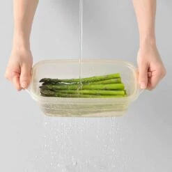 EBiSU Polypropylene Square Microwave Steamer For Vegetables -Global Kitchen Japan Shop EbisuPolypropyleneMicrowaveSafeSquareStorageContainerforSteamingVegetablesPS G63 3