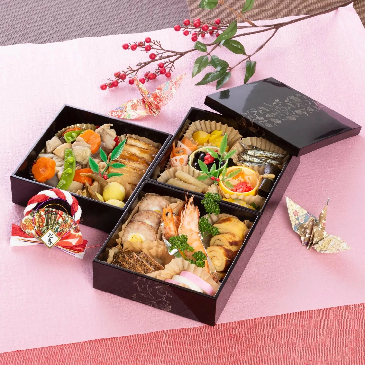 Echizen Shikki Art Deco Synthetic Resin 3-Tier Jubako Box 7 Echizen Shikki Art Deco Synthetic Resin 3-Tier Jubako Box - Image 7