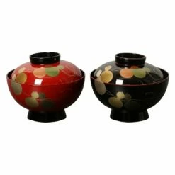 Echizen Shikki Makie Synthetic Resin Couple Soup Bowls Six Gourds