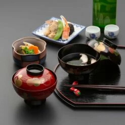 Echizen Shikki Makie Synthetic Resin Couple Soup Bowls Six Gourds -Global Kitchen Japan Shop EchizenShikkiMakieSyntheticResinCoupleSoupBowlsSixGourds 1