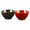 Echizen Shikki Wood Couple Small Bowls Hakeme Brush Marks