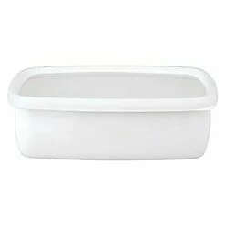 FUJIHORO Konte Enamel Shallow Food Container -Global Kitchen Japan Shop FUJIHOROKonteEnamelShallowFoodContainerKE S AB 12