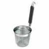 Fujiboshi Stainless Steel Heavy-Duty Udon Tebo Noodle Strainer Flat Base With Wooden Handle
