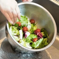 Fujii Stainless Steel 3-Way Rice Washing Bowl With Perforated Strainer 21.5cm -Global Kitchen Japan Shop FujiiStainlessSteel3 WayRiceWashingBowlwithPerforatedStrainer21.5cm 3