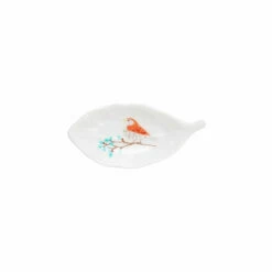 HAREKUTANI Porcelain Bird Leaf Small Plate Chopstick Rest -Global Kitchen Japan Shop HAREKUTANIPorcelainBirdLeafSmallPlateChopstickRest 3