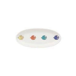 HAREKUTANI Porcelain Bird Oval Plate