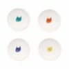 HAREKUTANI Porcelain Cat Small Plate Set (4 Plates)