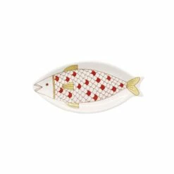 HAREKUTANI Porcelain Fish Plate