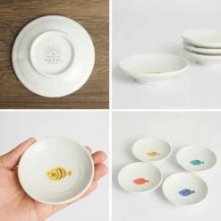 HAREKUTANI Porcelain Fish Small Plate Set (4 Plates) 7 HAREKUTANI Porcelain Fish Small Plate Set (4 Plates) -Global Kitchen Japan Shop HAREKUTANIPorcelainFishSmallPlateSet 4Plates 4