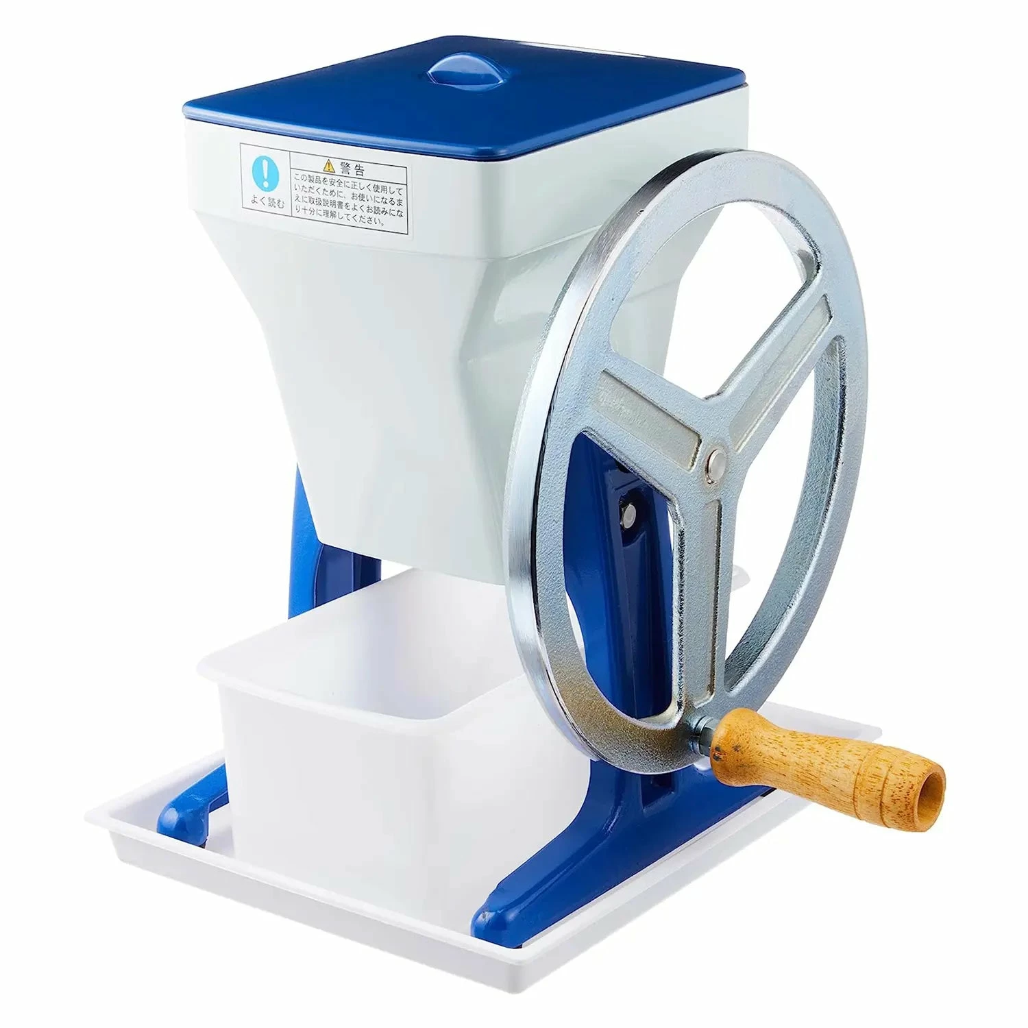 Hatsuyuki Aluminium Manual Ice Crusher Blue 1 Hatsuyuki Aluminium Manual Ice Crusher Blue