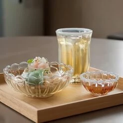 Hirota Glass Yukinohana Soda-Lime Glass Small Bowl -Global Kitchen Japan Shop HirotaGlassYukinohanaSoda LimeGlassSmallBowl 3