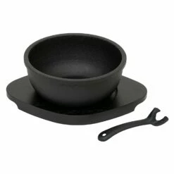 Ikenaga Induction Cast-Iron Bibimbap Bowl With Wood Base