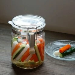 Ishizuka Glass Soda Glass Antibacterial Sealed Storage Jar 10 Ishizuka Glass Soda Glass Antibacterial Sealed Storage Jar -Global Kitchen Japan Shop IshizukaGlassSodaGlassAntibacterialSealedStorageJarM 6687 6