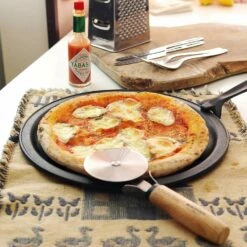 Iwachu Induction Cast-Iron Pizza Pan With Removable Handle -Global Kitchen Japan Shop IwachuInductionCast IronPizzaPanwithRemovableHandle 9