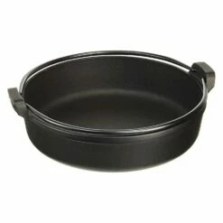 Iwachu Nambu Cast Iron Sukiyaki Pan With Handle -Global Kitchen Japan Shop IwachuNambuCastIronSukiyakiPanwithHandle 3