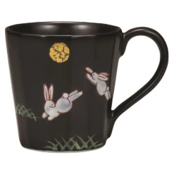 Kutani Ware Porcelain Mug Moon Rabbit