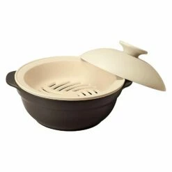 M.STYLE Karl Ceramic Induction Donabe Casserole And Steamer Insert -Global Kitchen Japan Shop M.STYLEKarlCeramicInductionDonabeCasseroleandSteamerInsertKAL0208BE KAL0218BE 3