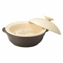 M.STYLE Karl Ceramic Induction Donabe Casserole And Steamer Insert -Global Kitchen Japan Shop M.STYLEKarlCeramicInductionDonabeCasseroleandSteamerInsertKAL0208BE KAL0218BE 5