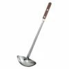 MARUTAMA Stainless Steel Double-Sided-Scooping Long Ladle With Wooden Handle