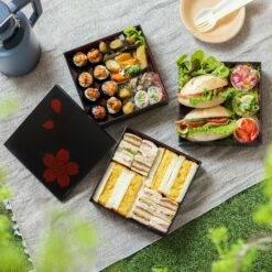 Miyamoto ABS Resin 3-Tier Jubako Box Sakura -Global Kitchen Japan Shop MiyamotoPlastic3 TierJubakoBoxSakura 4