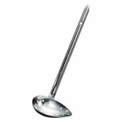Nihon Metal Works Eco Clean Stainless Steel Side-Scooping Ladle With Holes