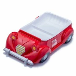 Niimi Melamine 3D Fire Engine Hand-Painted Kids Plate