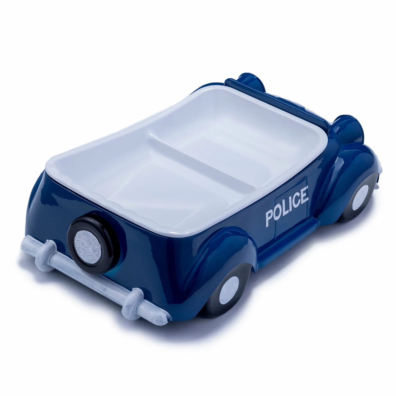 Niimi Melamine 3D Police Car Hand-Painted Kids Plate 2 Niimi Melamine 3D Police Car Hand-Painted Kids Plate - Image 2