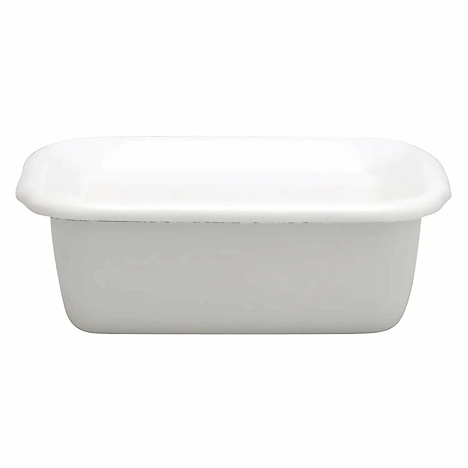 Noda Horo White Series Enamel Rectangle Deep Food Containers With Enamel Lid 1 Noda Horo White Series Enamel Rectangle Deep Food Containers With Enamel Lid