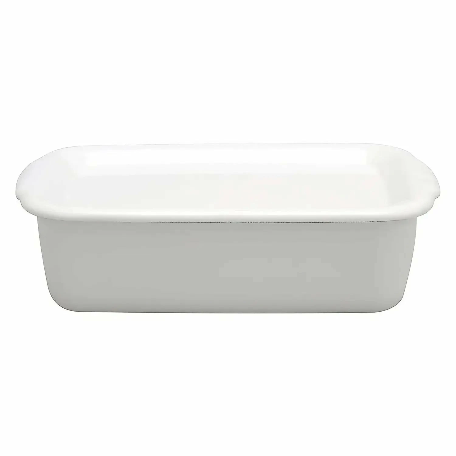 Noda Horo White Series Enamel Rectangle Deep Food Containers With Enamel Lid 2 Noda Horo White Series Enamel Rectangle Deep Food Containers With Enamel Lid - Image 2
