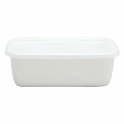 Noda Horo White Series Enamel Rectangle Deep Food Containers With Lid 9 Noda Horo White Series Enamel Rectangle Deep Food Containers With Lid -Global Kitchen Japan Shop NodaHoroWhiteSeriesEnamelRectangleDeepFoodContainerswithLid 3