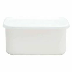 Noda Horo White Series Enamel Rectangle Deep Food Containers With Lid 10 Noda Horo White Series Enamel Rectangle Deep Food Containers With Lid -Global Kitchen Japan Shop NodaHoroWhiteSeriesEnamelRectangleDeepFoodContainerswithLid 4