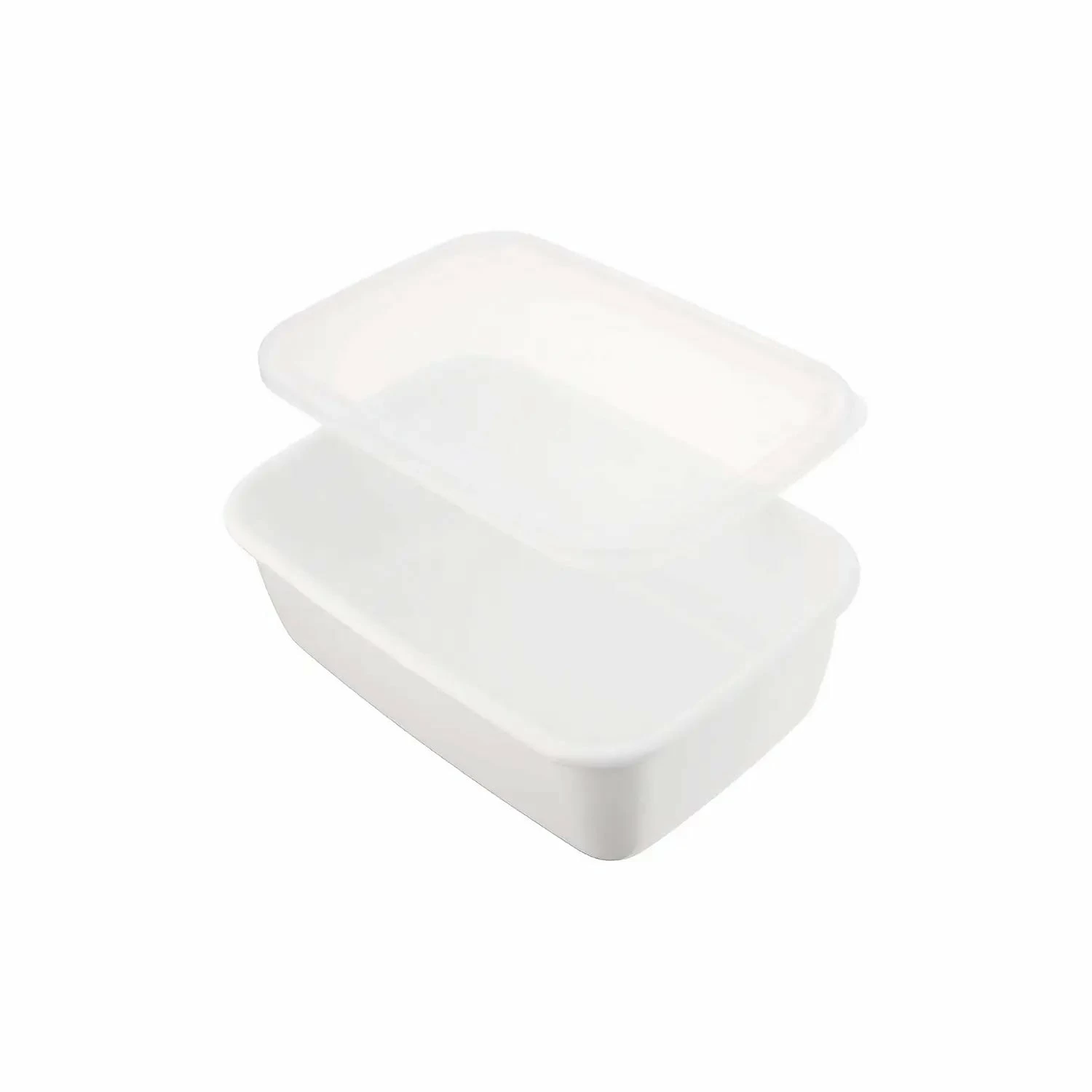 Noda Horo White Series Enamel Rectangle Deep Food Containers With Lid 5 Noda Horo White Series Enamel Rectangle Deep Food Containers With Lid - Image 5
